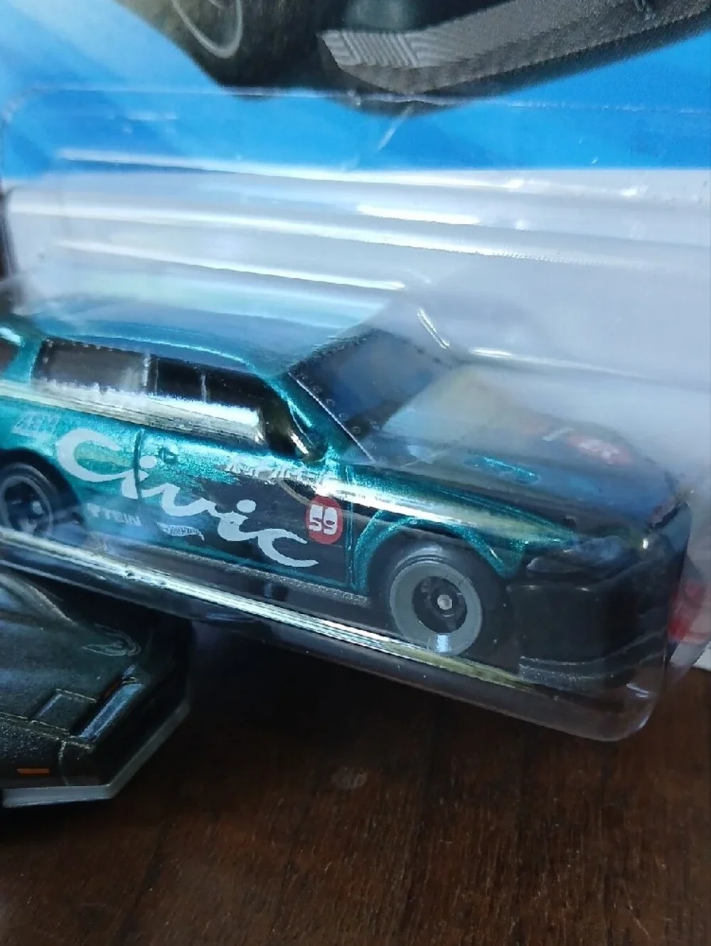 Honda Civic Custom Hot Wheels Car - Teal & Black